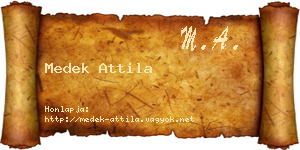Medek Attila névjegykártya